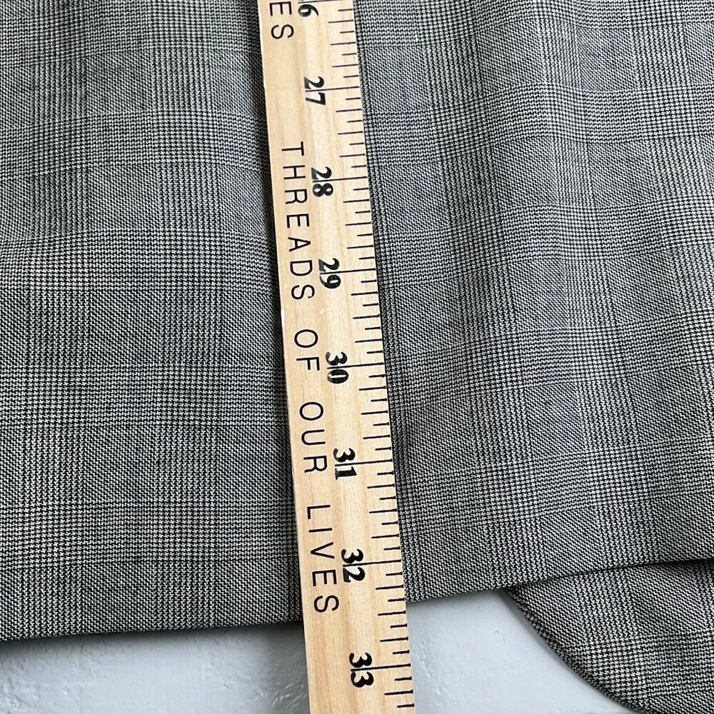 Sterling & Hunt Kuppenheimer Blazer Men 44 Black White Plaid Premier‎ Ed USA VTG